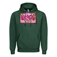 Sports Green Hope Breast Cancer Zipper Hoodie - FaDigitalArtStudio