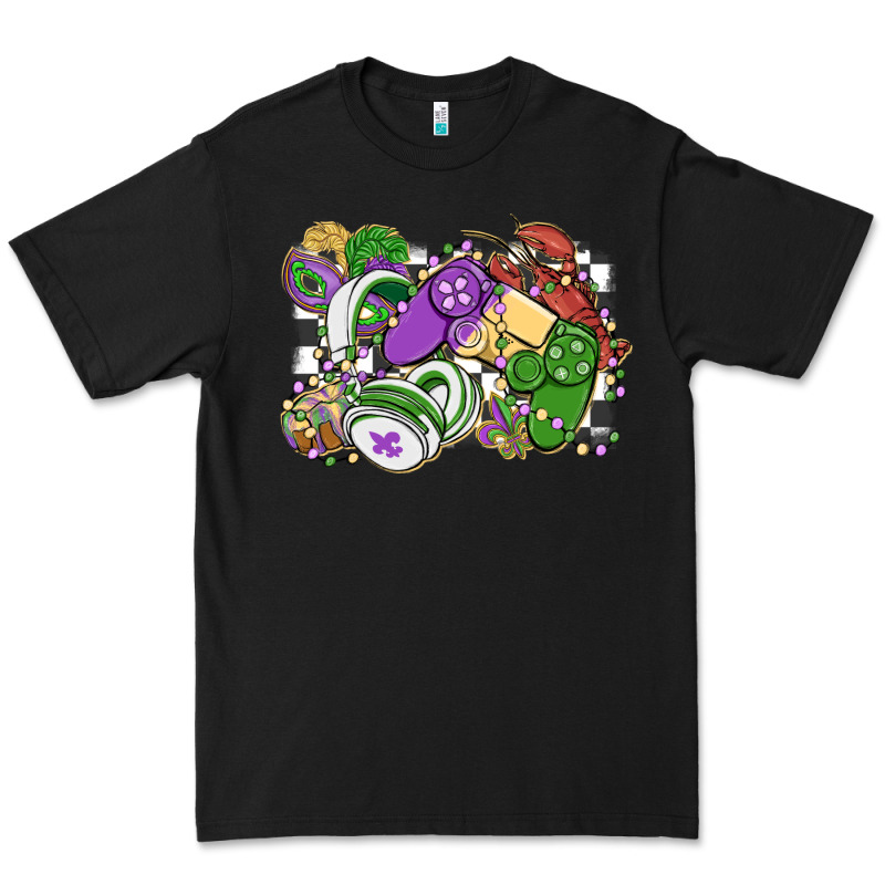 Gamer Mardi Gras Game Controller Premium Tee by MaliasSmallBusiness | Teevron