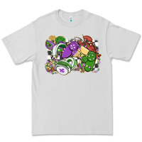 Dove Grey gamer mardi gras game controller Premium Tee - MaliasSmallBusiness