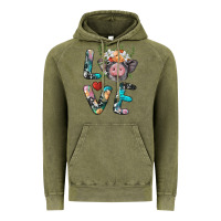 Vintage Olive pig love Vintage Hoodie - BarkalooDesign
