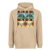 Mushroom native american aztec seamless pattern 3 Heavyweight Hoodie - BundleAndBundleShop