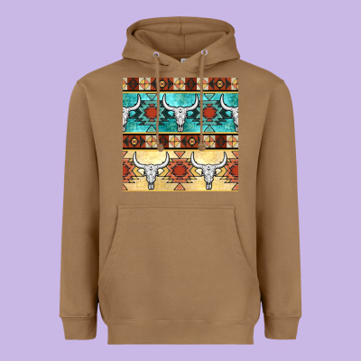 Native American Aztec Seamless Pattern 3 Heavyweight Hoodie Designed By Bundleandbundleshop