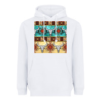 White native american aztec seamless pattern 3 Heavyweight Hoodie - BundleAndBundleShop