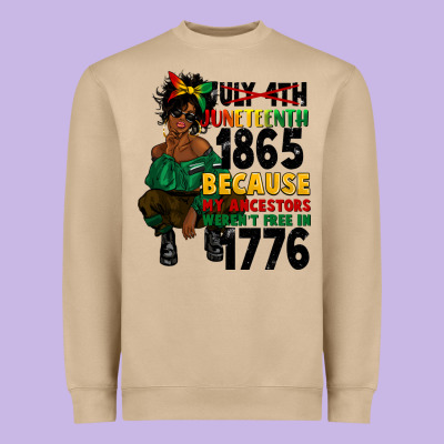 Juneteenth 1865 Because My Ancestors Heavyweight Sweatshirt Designed By Cowgirlartshop