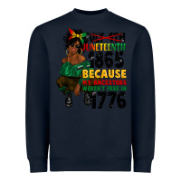 Navy juneteenth 1865 because my ancestors Heavyweight Sweatshirt - CowGirlArtShop