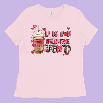 V Is For Valentine Venti Coffee Cup Ladies Tee Designed By Maliassmallbusiness