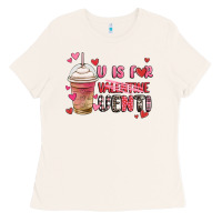 Bone v is for valentine venti coffee cup Ladies Tee - MaliasSmallBusiness