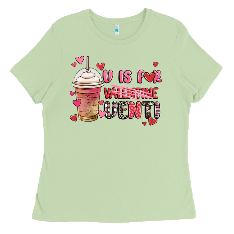 V Is For Valentine Venti Coffee Cup Ladies Tee by MaliasSmallBusiness | Teevron
