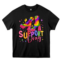 Black support drag pride Heavy Core Tee - MaliasSmallBusiness