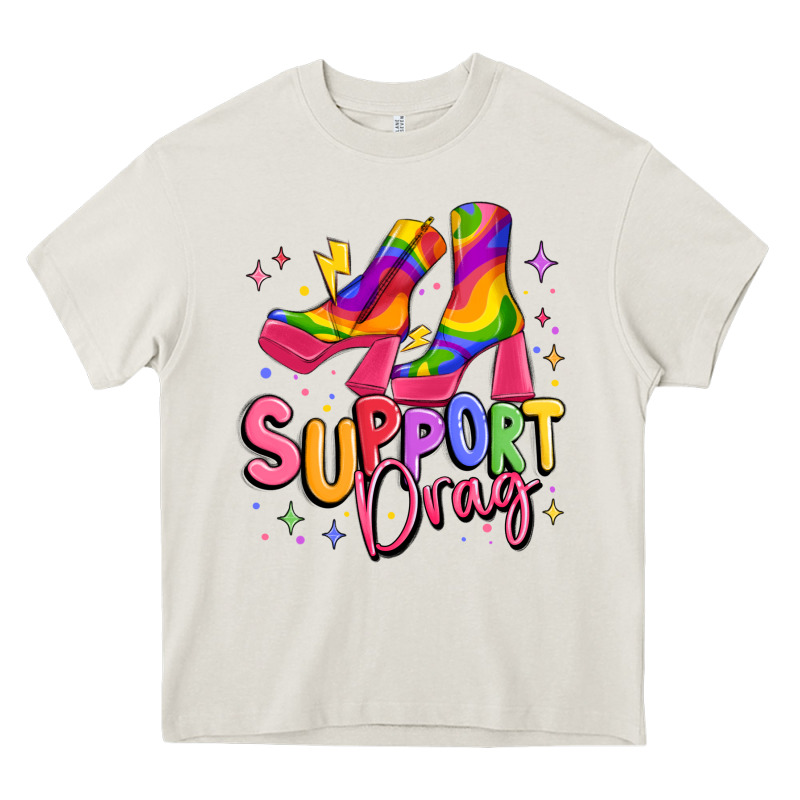 Support Drag Pride Heavy Core Tee by MaliasSmallBusiness | Teevron
