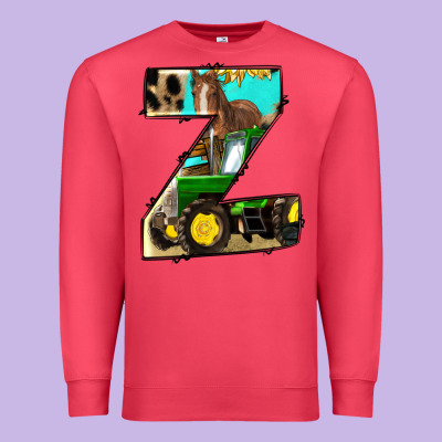 Farm Life Alphabet Lowercase Letters Z Premium Sweatshirt Designed By Bundleandbundleshop