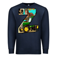 Navy farm life alphabet lowercase letters z Premium Sweatshirt - BundleAndBundleShop