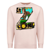 Pale Pink farm life alphabet lowercase letters z Premium Sweatshirt - BundleAndBundleShop