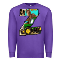 Purple farm life alphabet lowercase letters z Premium Sweatshirt - BundleAndBundleShop