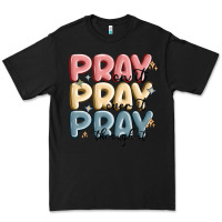 Black pray on it pray over it pray through it Premium Tee - MaliasSmallBusiness