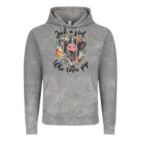 Cloud Rock just a girl who loves pigs floral wreath Vintage Hoodie - BarkalooDesign