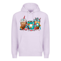 Lilac Dentist Coffee Cups Premium Hoodie - FaDigitalArtStudio