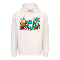 Pale Pink Dentist Coffee Cups Premium Hoodie - FaDigitalArtStudio