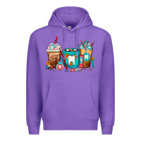 Purple Dentist Coffee Cups Premium Hoodie - FaDigitalArtStudio