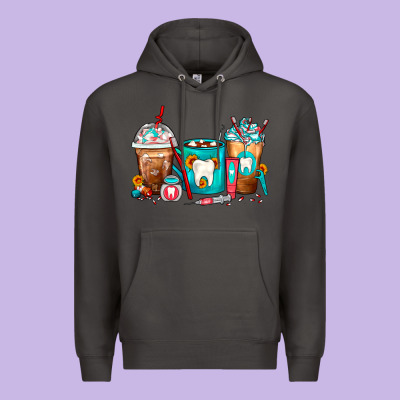 Dentist Coffee Cups Premium Hoodie Designed By Fadigitalartstudio