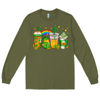 Army Green st patricks day coffee Long Sleeve Tee - Jasminsmagicworld