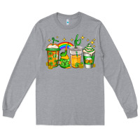 Heather Grey st patricks day coffee Long Sleeve Tee - Jasminsmagicworld