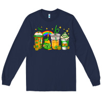 Navy st patricks day coffee Long Sleeve Tee - Jasminsmagicworld