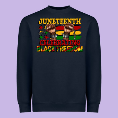 Juneteenth Celebrating Black Freedom Heavyweight Sweatshirt Designed By Cowgirlartshop