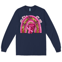 Navy breast cancer rainbow Long Sleeve Tee - NancyCooperArtShop