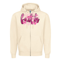 Sandshell Faith Breast Cancer Zipper Hoodie - FaDigitalArtStudio