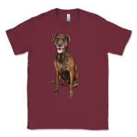 Burgundy plott hound Classic Tee - LillyAllenDesigns