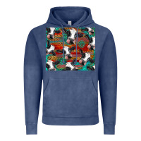 Vintage Denim holstein cows with gemstone Vintage Hoodie - BarkalooDesign