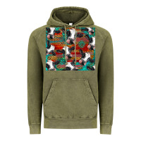 Vintage Olive holstein cows with gemstone Vintage Hoodie - BarkalooDesign