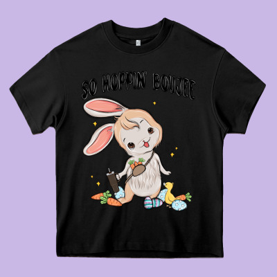 So Hoppin Boujee Easter Bunny  Belt Bag Ins Heavy Core Tee Designed By Maliassmallbusiness