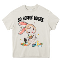 Cream so hoppin boujee easter bunny  belt bag ins Heavy Core Tee - MaliasSmallBusiness