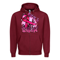 Burgundy Refuse to sink Cancer Zipper Hoodie - FaDigitalArtStudio