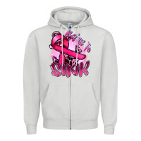 Dove Grey Refuse to sink Cancer Zipper Hoodie - FaDigitalArtStudio