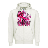 Oatmeal Heather Refuse to sink Cancer Zipper Hoodie - FaDigitalArtStudio