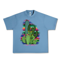 Pebble Blue Western Serape Cactus Urban Heavy Tee - Bettercallsaul