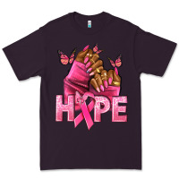Plum Hope Breast Cancer nails Premium Tee - NancyCooperArtShop