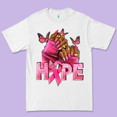 Hope Breast Cancer Nails Premium Tee Designed By Nancycooperartshop