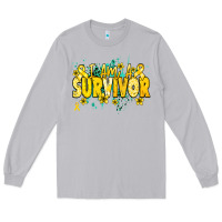 Moon Dust I am a survivor yellow ribbon Long Sleeve Tee - NancyCooperArtShop