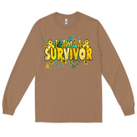 Toasted Coconut I am a survivor yellow ribbon Long Sleeve Tee - NancyCooperArtShop