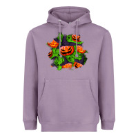 Lavender halloween pumpkin patch Heavyweight Hoodie - BundleAndBundleShop