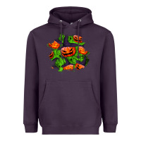 Plum halloween pumpkin patch Heavyweight Hoodie - BundleAndBundleShop