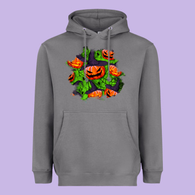 Halloween Pumpkin Patch Heavyweight Hoodie Designed By Bundleandbundleshop