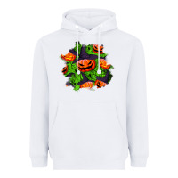 White halloween pumpkin patch Heavyweight Hoodie - BundleAndBundleShop