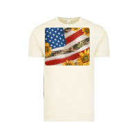 Vintage Arctic american flag sunflowers and canouflage print veteran mousepad Vintage Tee - Jasminsmagicworld