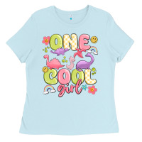 Baby Blue one cool girl Ladies Tee - MaliasSmallBusiness