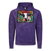 Cloud Purple holstein cow with glitter and leopard background Vintage Hoodie - BarkalooDesign